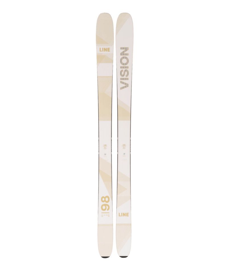 LINE MENS VISION 98 DOWNHILL SKIS 23, Color: WHITE/CREAM, Size: 172