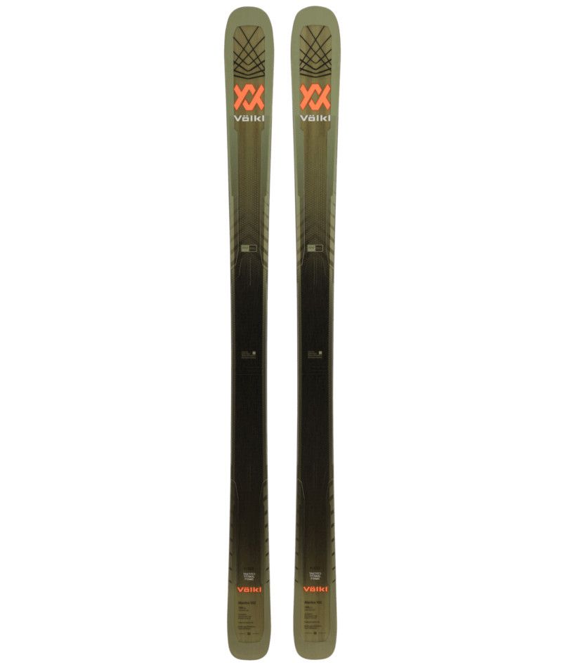 VOLKL MENS MANTRA 102 DOWNHILL SKIS 24, Color: DARK GREEN/BLACK, Size: 177