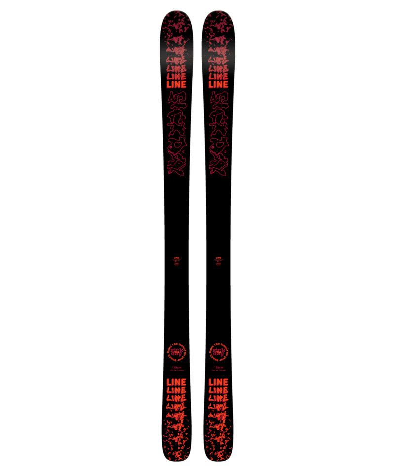 LINE MENS SICK DAY 94 DOWNHILL SKIS 24, Color: BLACK/RED, Size: 186