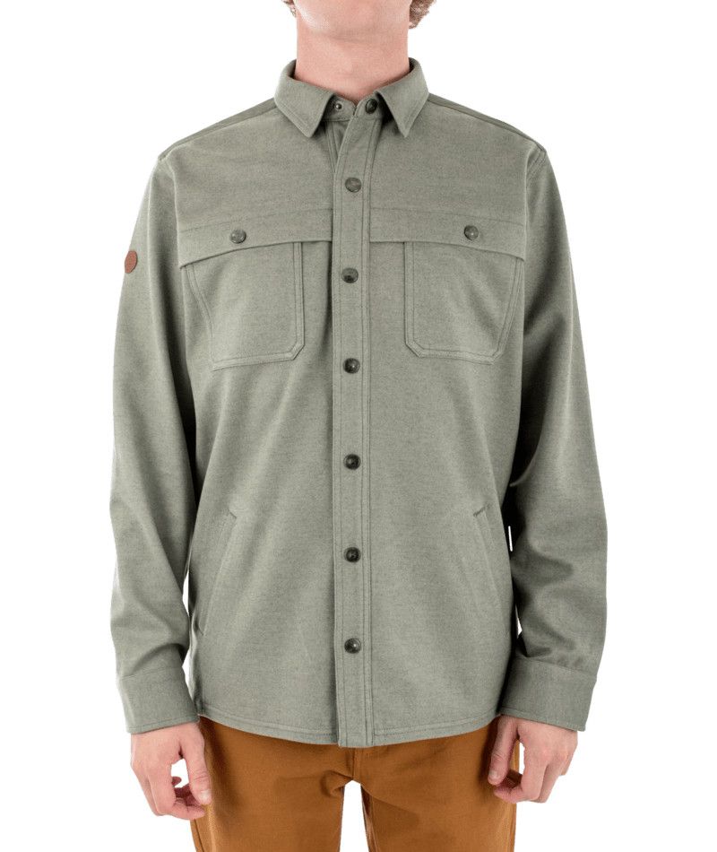 JETTY MENS MAVERICK LONG SLEEVE SHIRT 24, Color: AGAVE, Size: SMALL