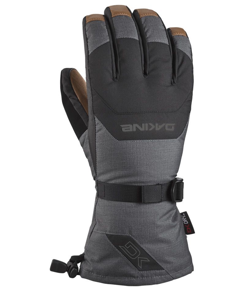 DAKINE MENS LEATHER SCOUT GLOVE 25, Color: CARBON, Size: SMALL