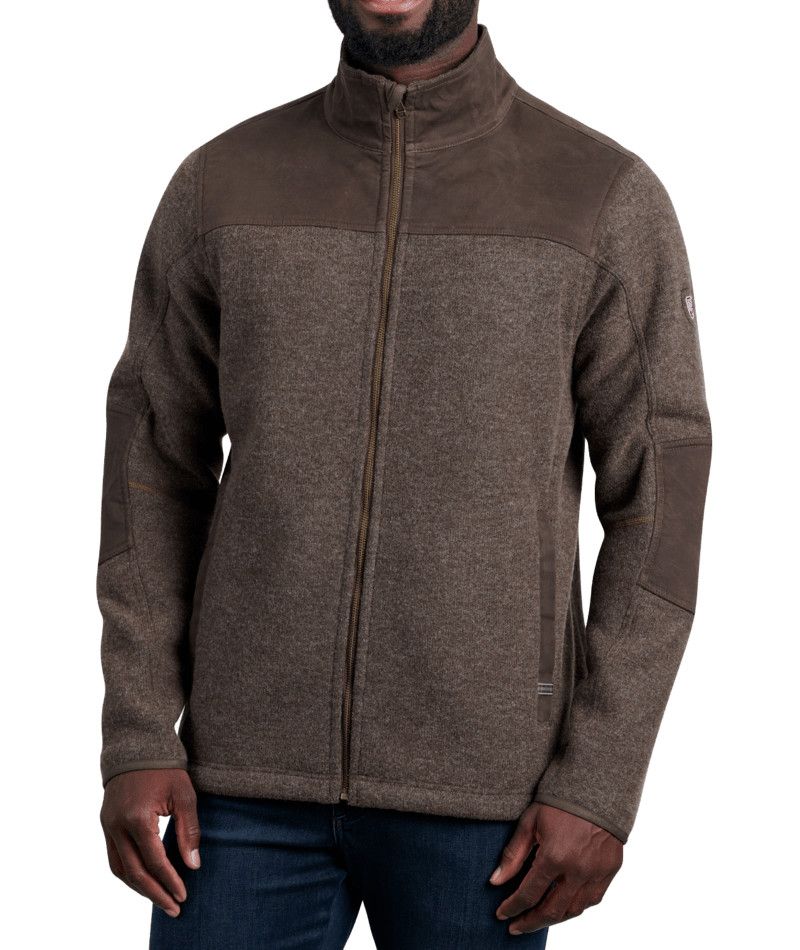 KUHL MENS MARAUDR FULL ZIP SWEATER 24, Color: ESPRESSO, Size: SMALL