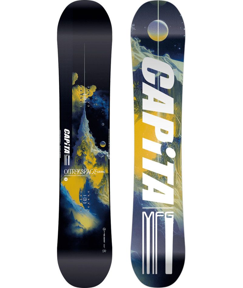CAPITA MENS OUTERSPACE LIVING SNOWBOARD 25, Color: BLACK/MULTI, Size: 148