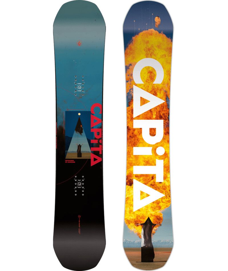 CAPITA MENS DEFENDERS OF AWESOME SNOWBOARD 25, Color: BLACK/BLUE, Size: 150