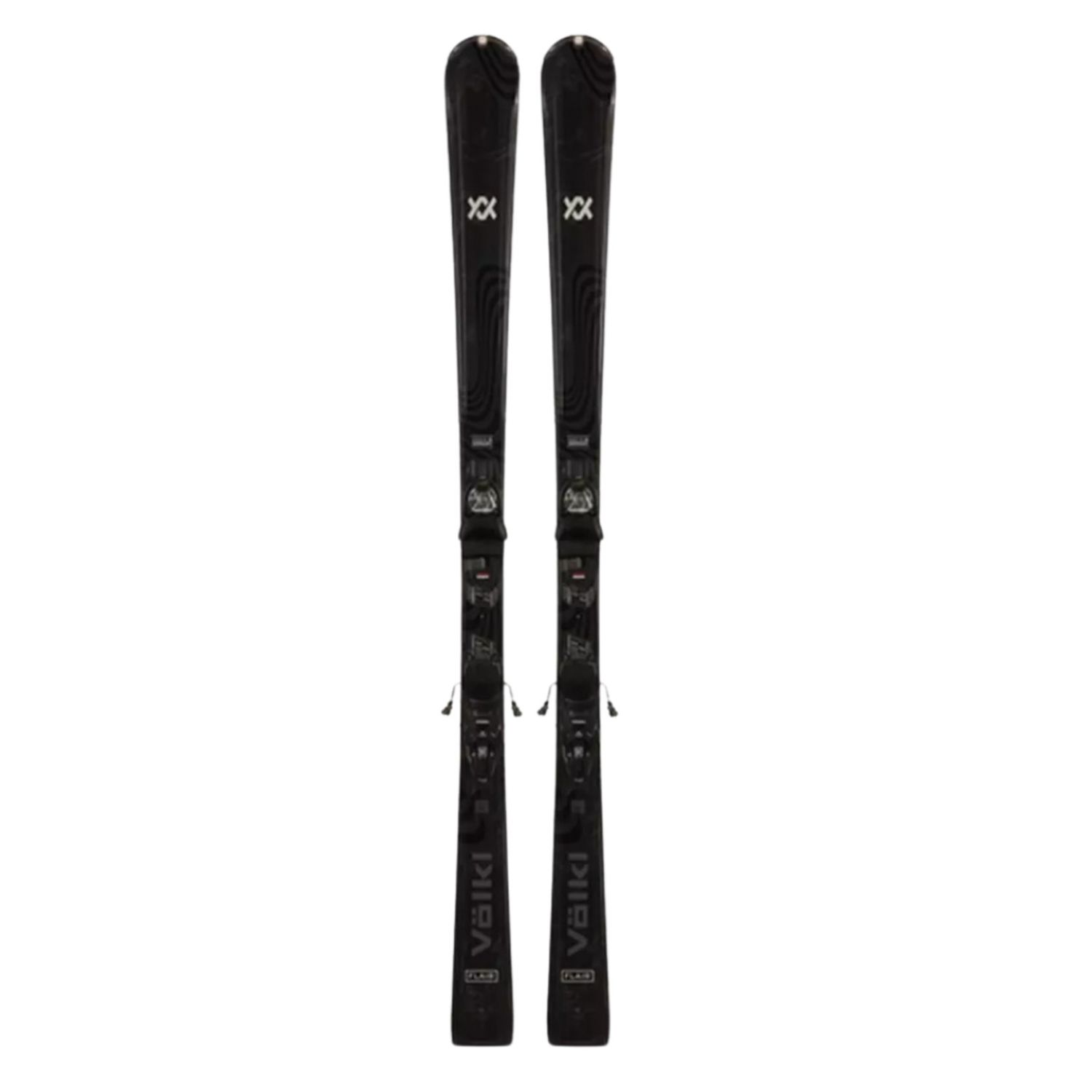VOLKL WOMENS FLAIR 7.2 + VMOTION 10 LADY DOWNHILL SKIS 25, Color: BLACK/ROSE, Size: 144