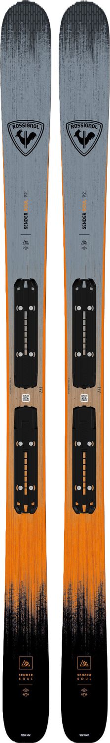 ROSSIGNOL MENS SENDER SOUL 92 W/ XP11 GW DOWNHILL SKIS 26, Color: BLUE GREY/ORANGE/BLACK, Size: 166