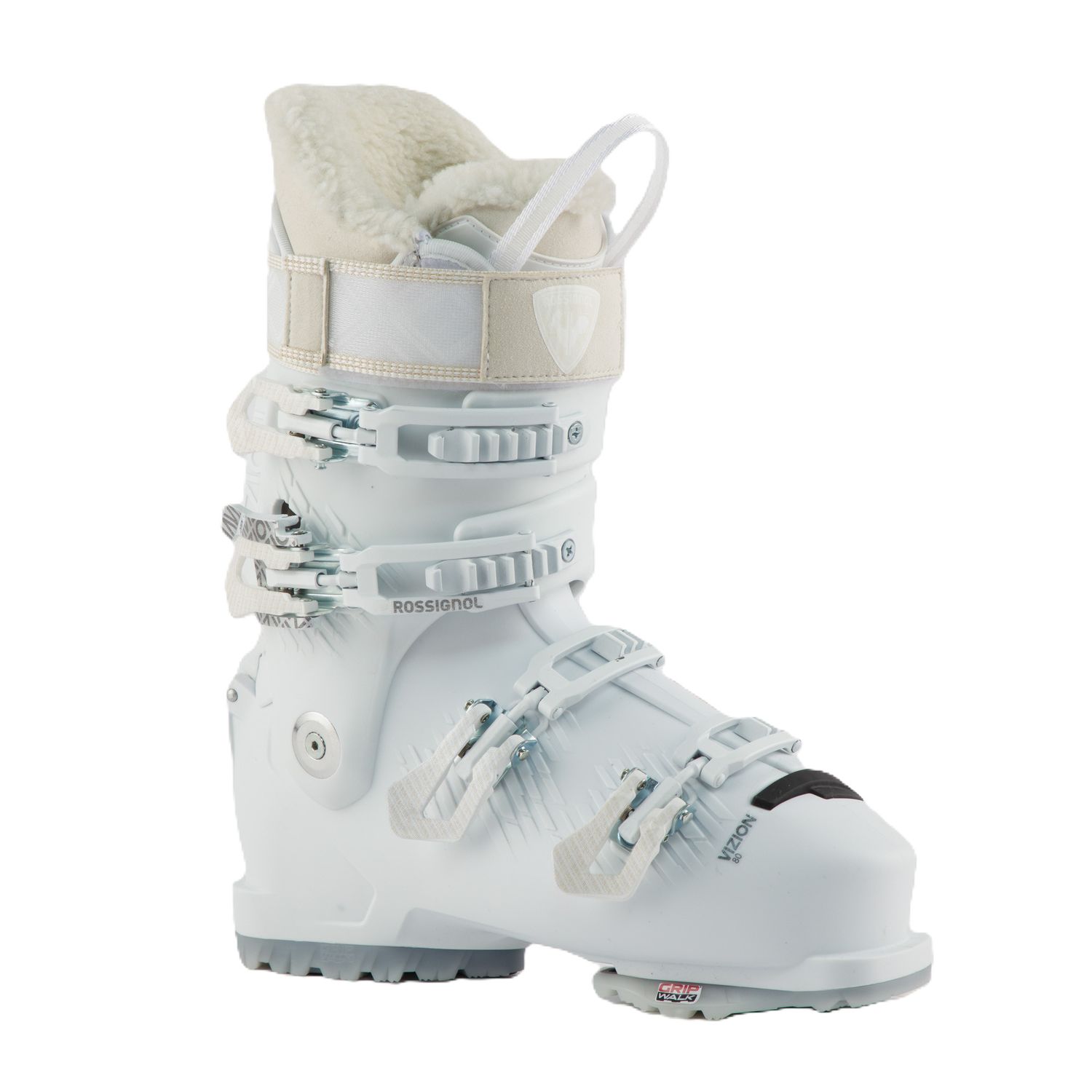 ROSSIGNOL WOMENS VIZION 4B 80 W GW DOWNHILL SKI BOOT, Color: WHITE, Size: 24.5