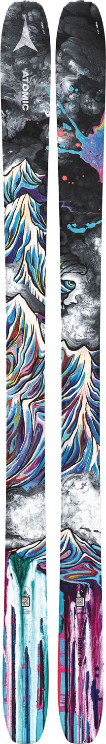 ATOMIC MENS BENT 90 DOWNHILL SKIS 25, Color: BLACK/MULTICOLOR, Size: 166