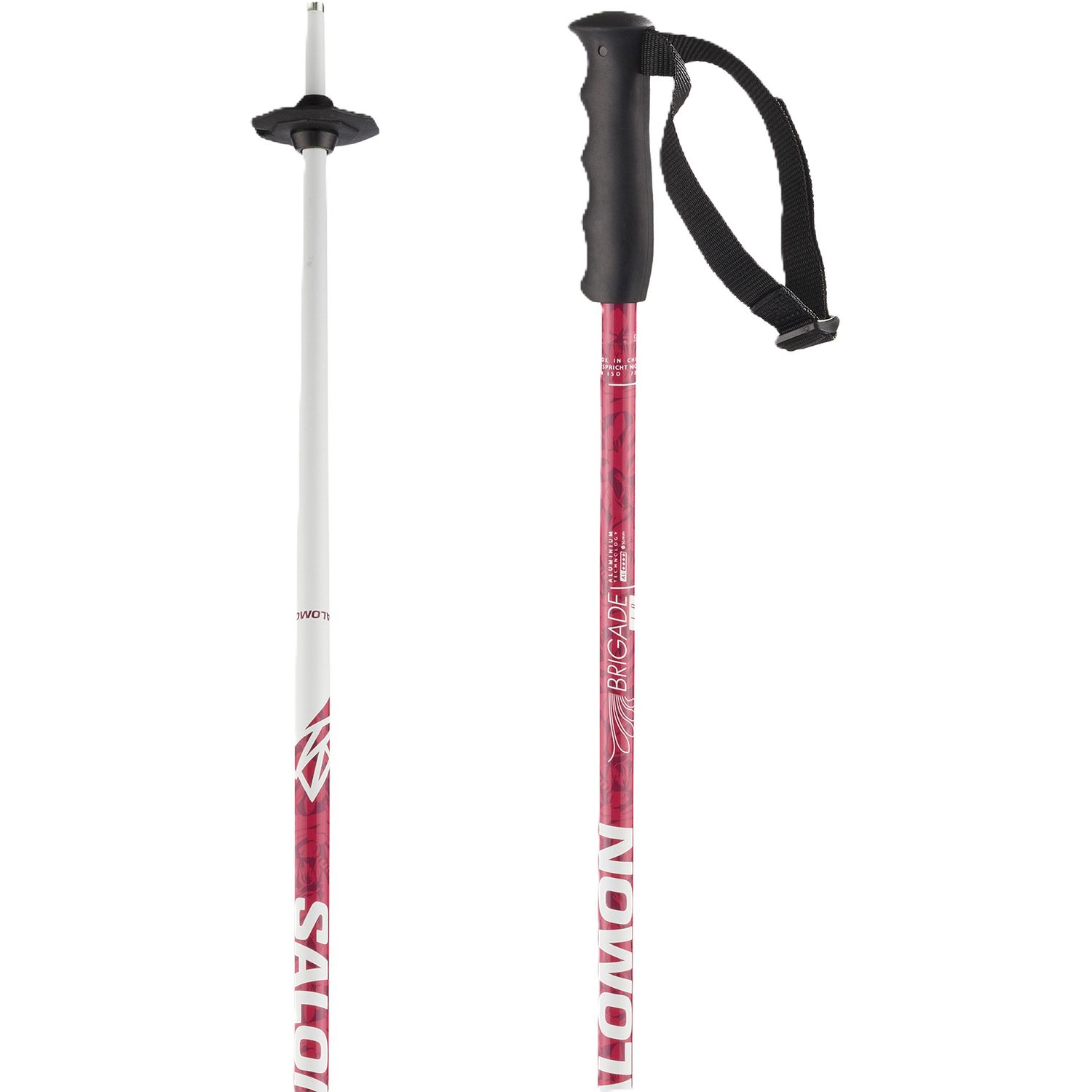 SALOMON YOUTH BRIGADE JR DOWNHILL SKI POLE, Color: PINK, Size: 90CM