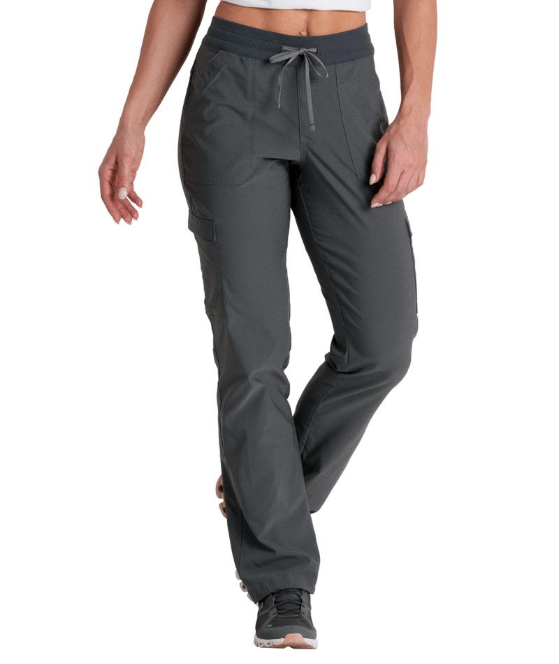 MAIN IMAGE OF KUHL WOMENS TREKR STRAIGHT PANT IN CHARCOAL SMALL REGULAR WITH ABRASION RESISTANCE