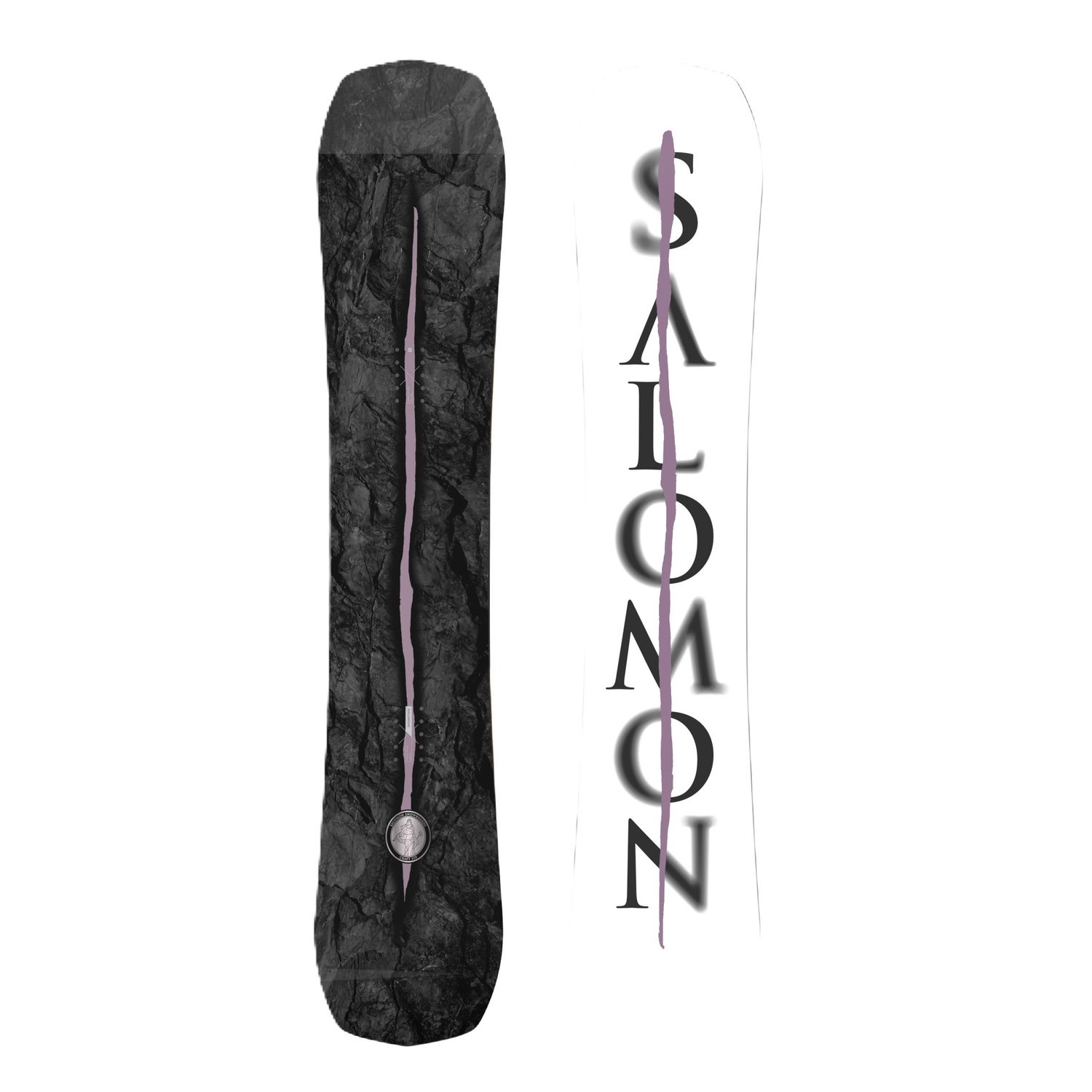 SALOMON MENS CRAFT SNOWBOARD, Color: BLACK/WHITE/PURPLE, Size: 150