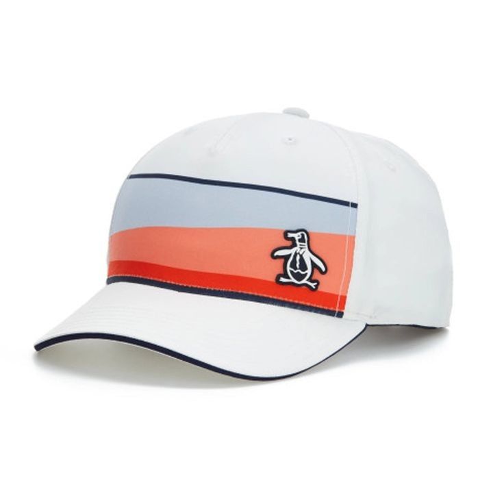 PENGUIN MENS MEMPHIS 5-PANEL HAT 24, Color: BRIGHT WHITE, Size: ADJUSTABLE