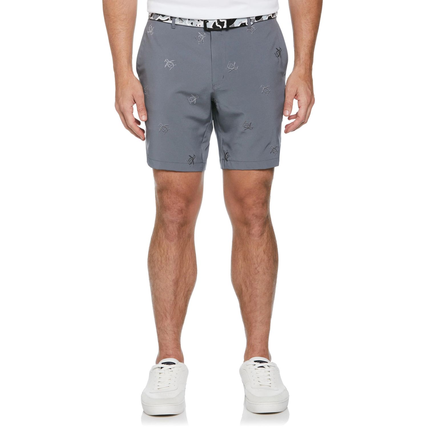 PENGUIN MENS PETE EMBROIDERED SHORT 24, Length: 8&quot;, Size: 30, Color: QUIET SHADE