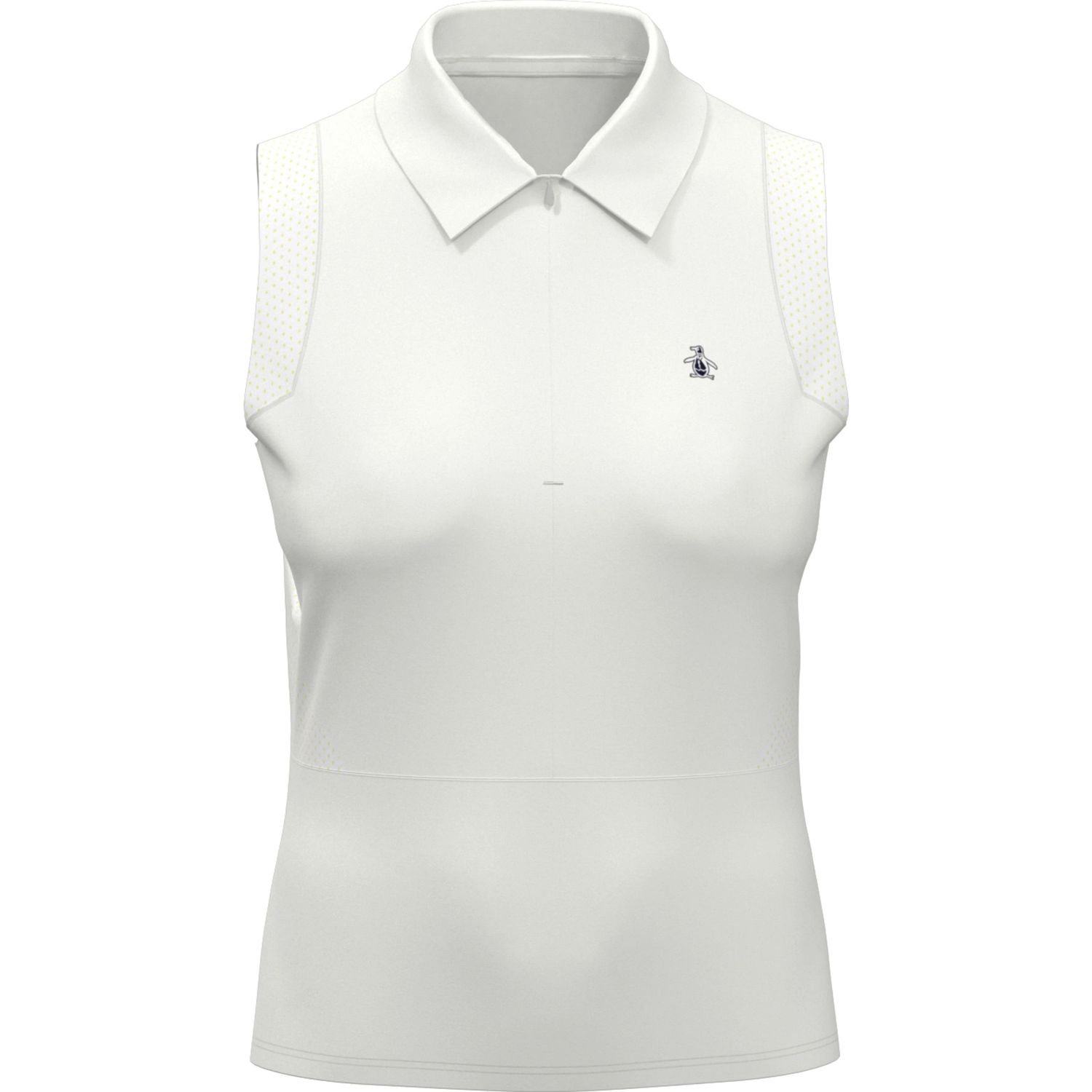 PENGUIN WOMENS ZIP POLO WITH MESH BLOCKING POLO 24, Color: BRIGHT WHITE, Size: XS