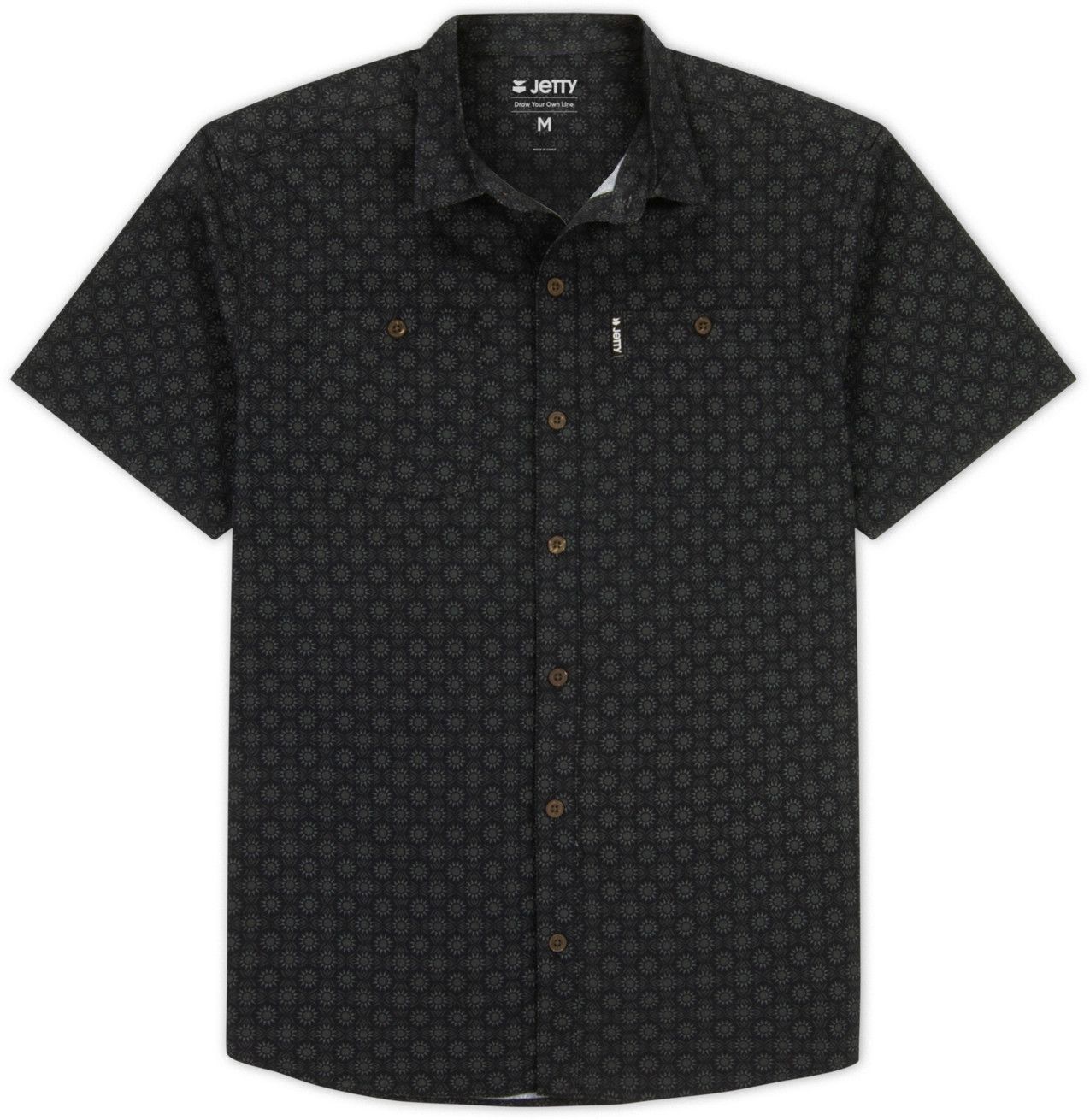 MAIN IMAGE OF JETTY MENS SEABRITE SHORT SLEEVE SHIRT IN GRAPHITE MEDIUM WITH BREATHABLILITY