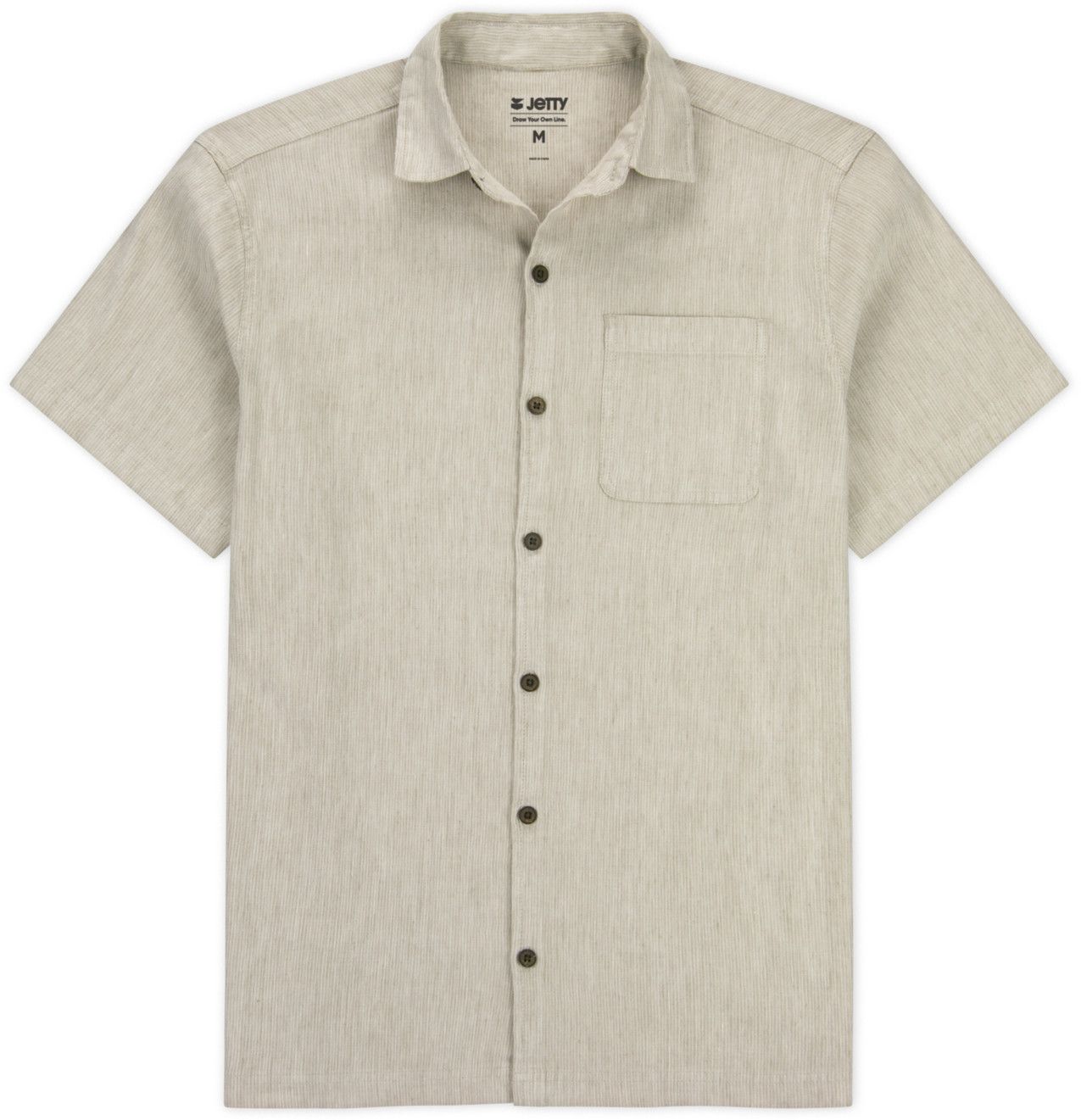 MAIN IMAGE OF JETTY MENS DAYBREAK SHORT SLEEVE SHIRT IN TAN MEDIUM WITH BREATHABLILITY