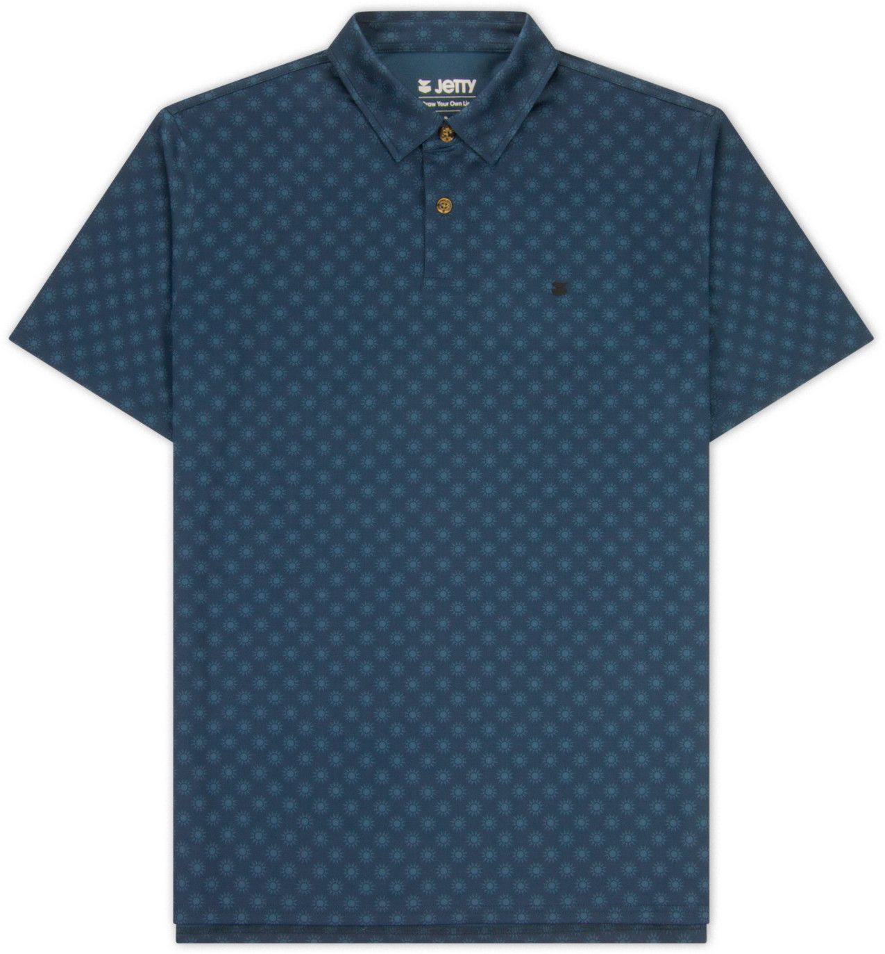 MAIN IMAGE OF JETTY MENS BUNKER POLO IN BLUE SMALL WITH ANTI-ODOR