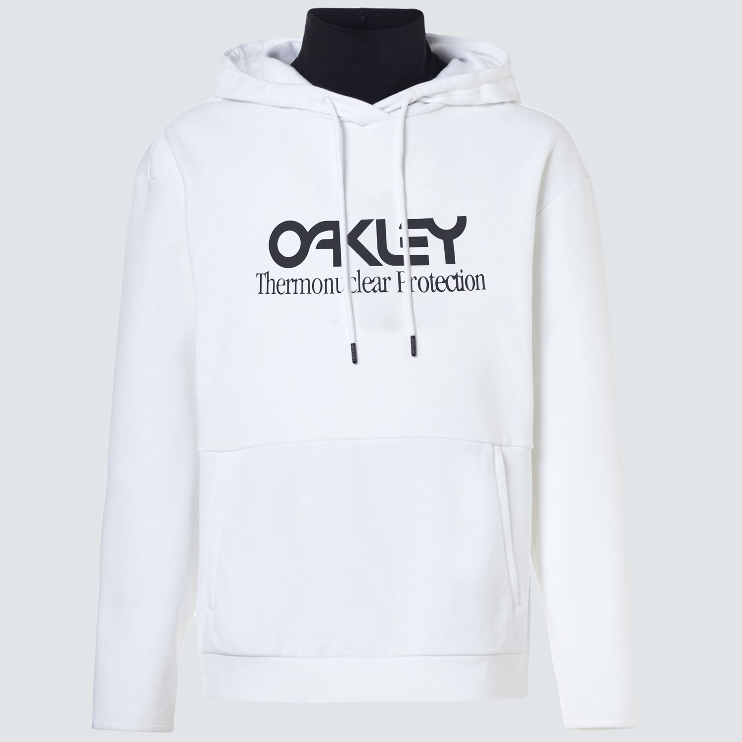 OAKLEY MENS RIDER LONG 2.0 HOODIE 24, Color: WHITE/BLACK, Size: SMALL