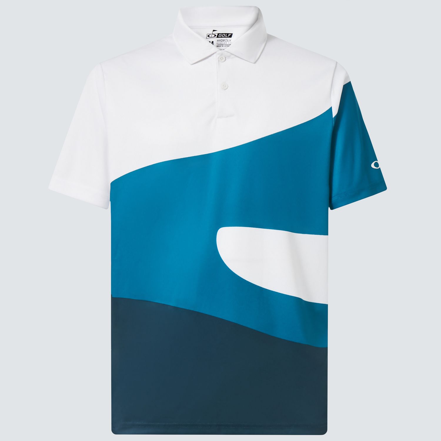 OAKLEY MENS REDUCT WAVE POLO 24, Color: AURORA BLUE, Size: MEDIUM