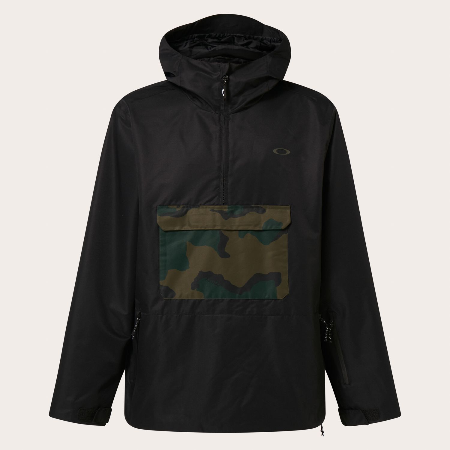 OAKLEY MENS DIVISIONAL RC SHELL ANORAK WINTER JACKET 24, Color: BLACKOUT, Size: SMALL