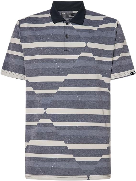 OAKLEY MENS FRACTURED ARGYLE POLO 24, Color: HYBRID UNIFORM GREY, Size: MEDIUM