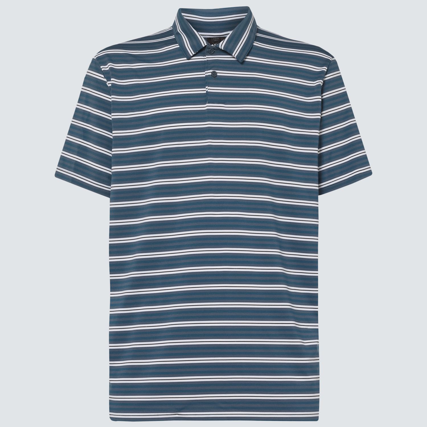 OAKLEY MENS ARCHIVE STRIPE POLO 24, Color: DARK SLATE, Size: SMALL