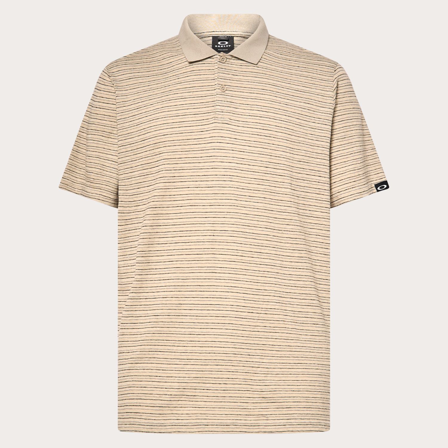 OAKLEY MENS DEBRIS STRIPE POLO 24, Color: SILVER SAGE, Size: MEDIUM