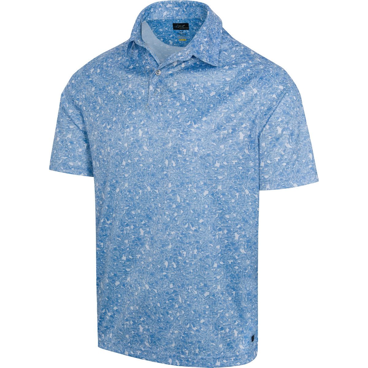 GREG NORMAN MENS MARBLE SHARK ML75 POLO 24, Color: BLUE HAZE, Size: LARGE