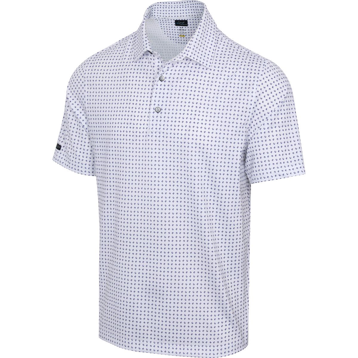 GREG NORMAN MENS ECLIPSE ML75 STRETCH POLO 24, Color: WHITE, Size: SMALL