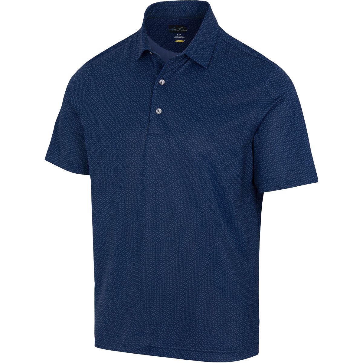 GREG NORMAN MENS ML75 RECYCLED MICROLUX FLAG POLO 24, Color: NAVY, Size: MEDIUM