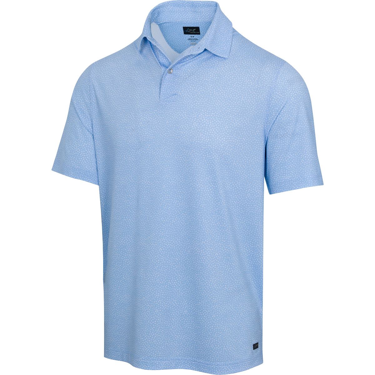 GREG NORMAN MENS FOSSIL SHARK ML75 STRETCH POLO 24, Color: BLUE HAZE, Size: LARGE