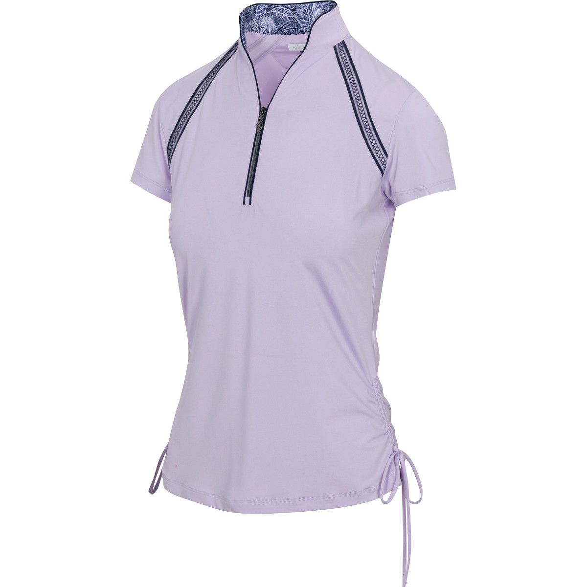 GREG NORMAN WOMENS SEDGE ML75 STRETCH SHORT SLEEVE POLO 24, Color: LAVENDER MIST, Size: XS