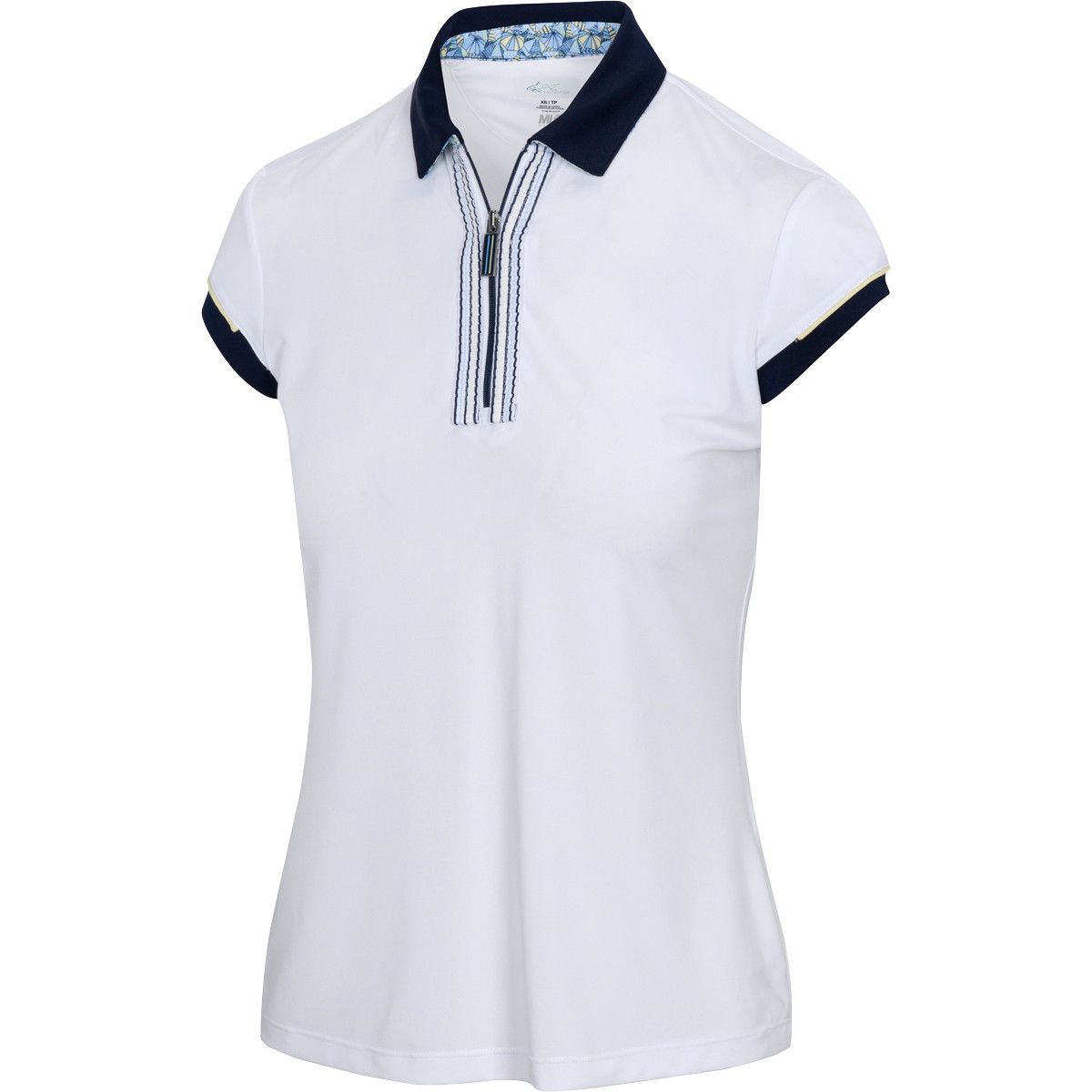 GREG NORMAN WOMENS NIKKI ML75 STRECH CAPPED-SLEEVE POLO 24, Color: WHITE, Size: XS