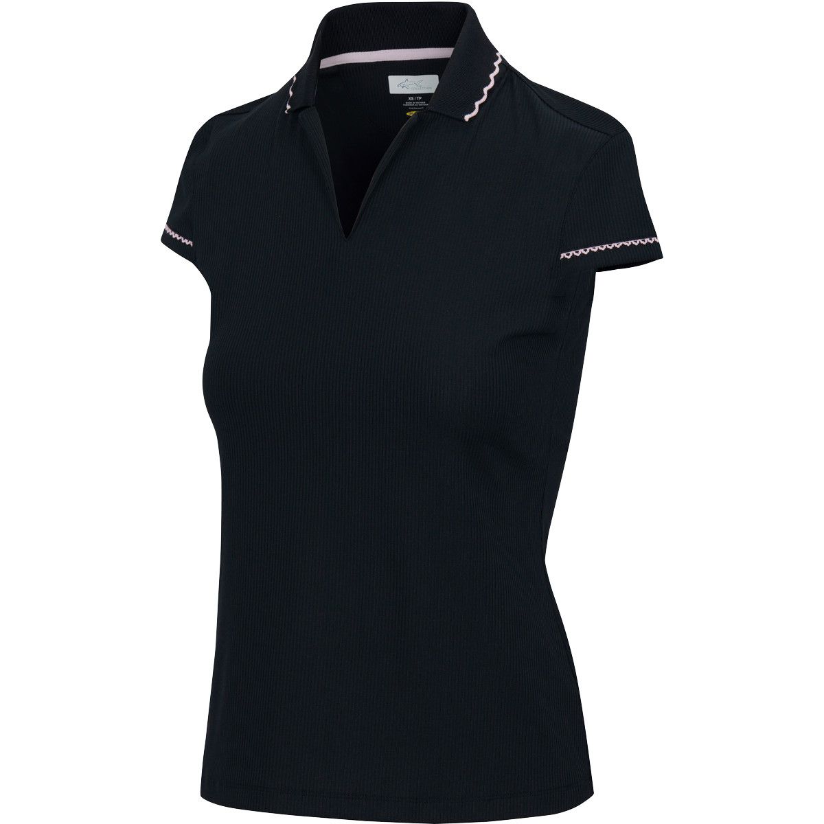 GREG NORMAN WOMENS CHATEAU POLO 24, Color: BLACK, Size: XS