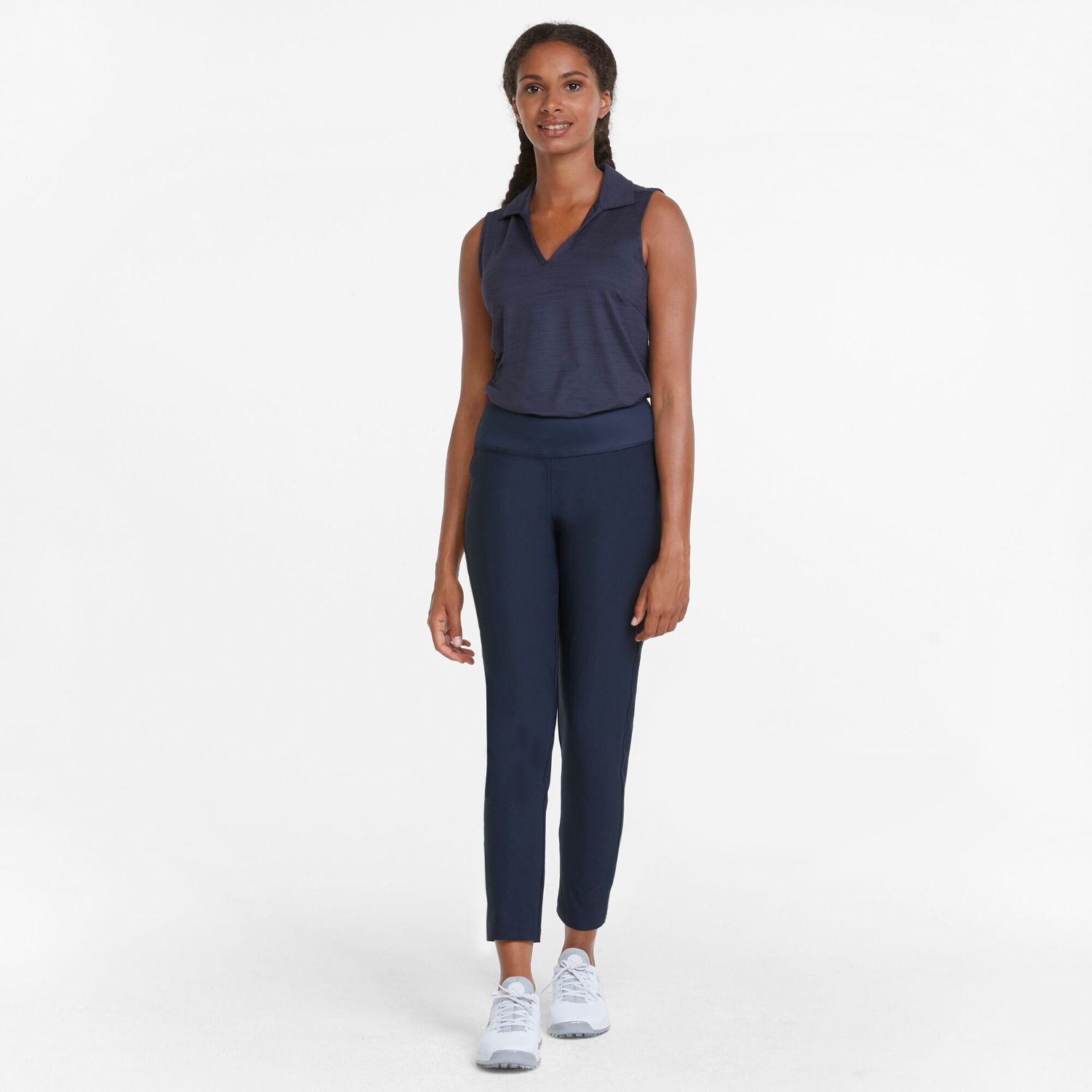 PUMA WOMENS POWERSHAPE PANT 24, Length: 30″, Size: XS, Color: NAVY BLAZER