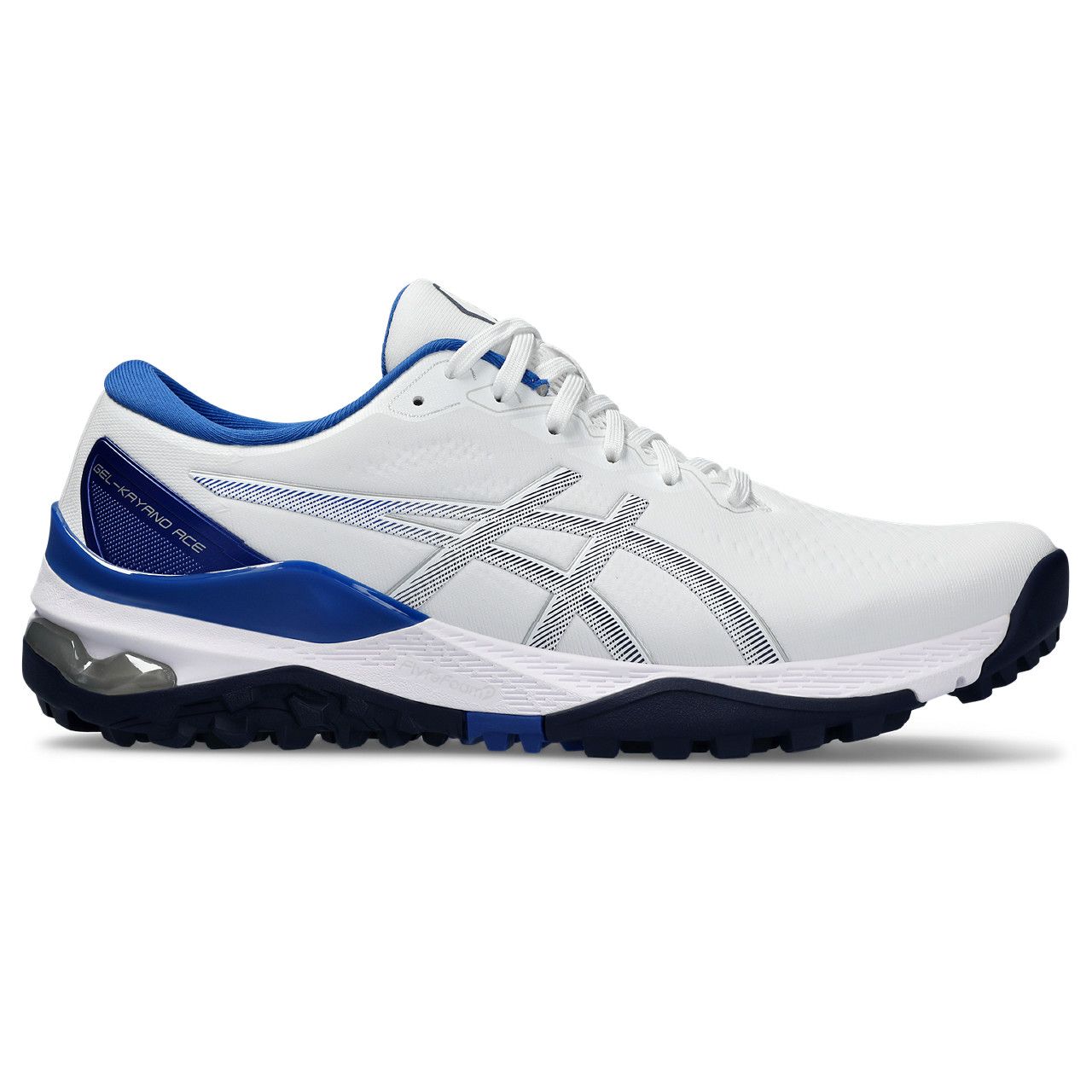 MAIN IMAGE OF ASICS MENS GEL-KAYANO ACE 2 GOLF SHOES IN WHITE/PEACOAT 13 WITH WATER RESISTANCE