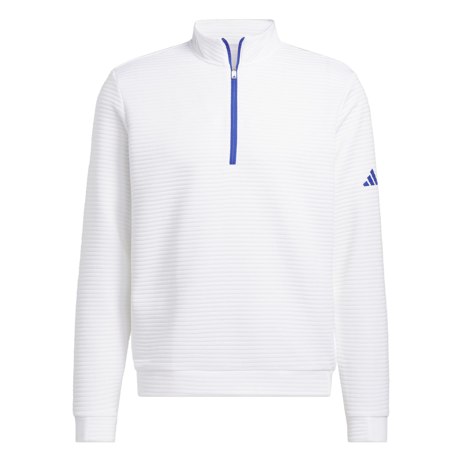 ADIDAS MENS ULTIMATE365 DWR TEXTURED 1/4 ZIP SWEATER 24, Color: WHITE/WHITE, Size: SMALL