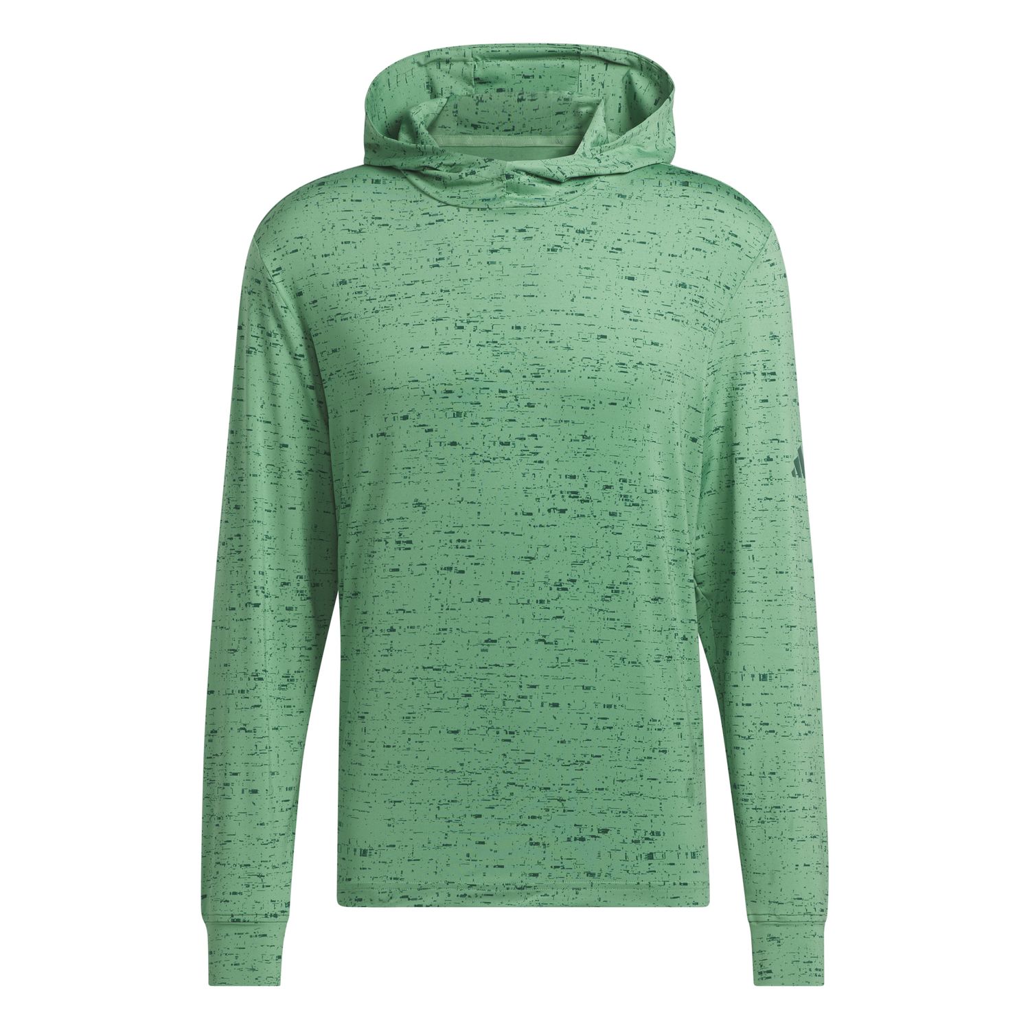 ADIDAS MENS CORE PRINTED LIGHTWEIGHT HOODIE 24, Color: PRELOVED GREEN/COLLEGIATE GREEN, Size: SMALL