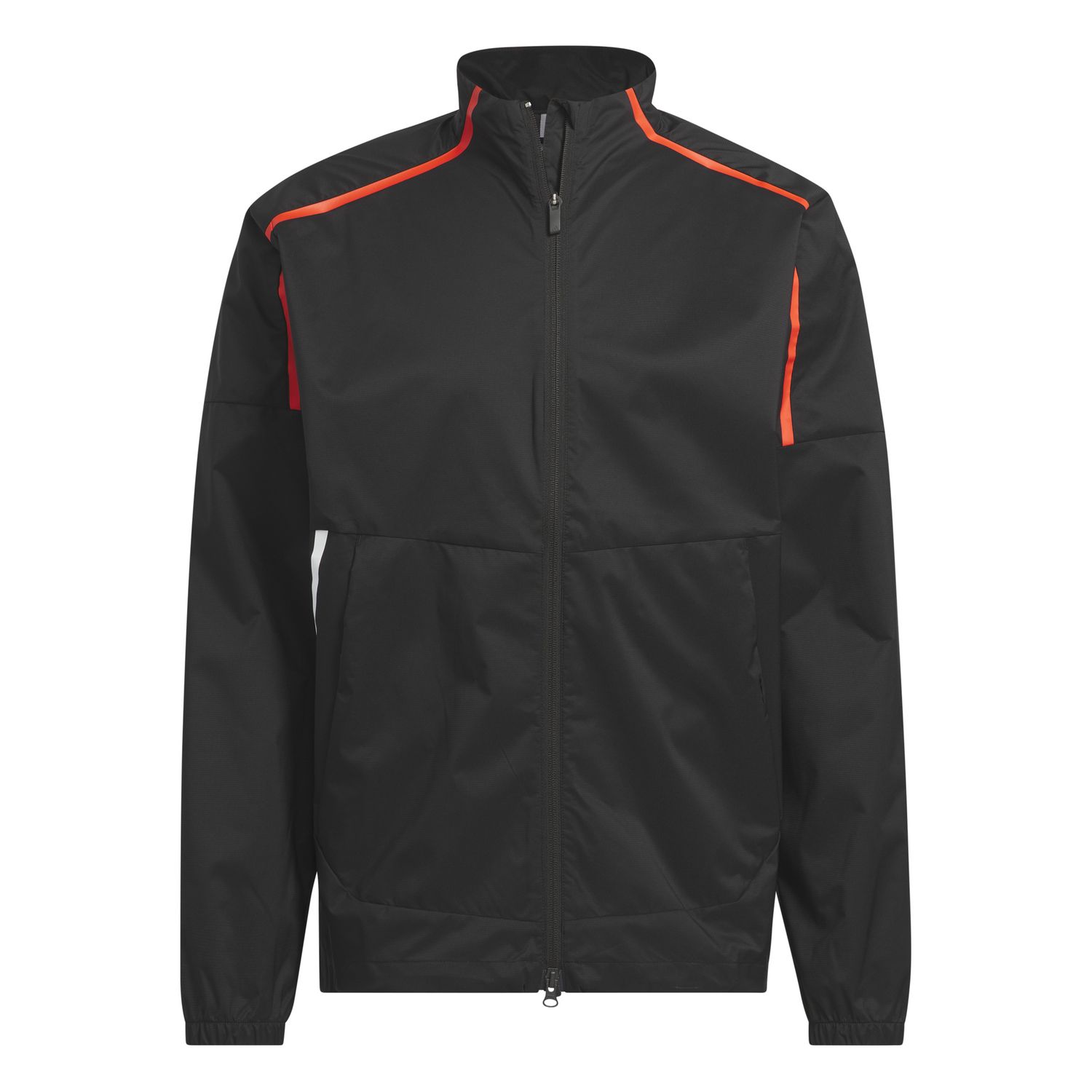 ADIDAS MENS CORE PROVISIONAL FULL ZIP RAIN JACKET 24, Color: BLACK, Size: SMALL