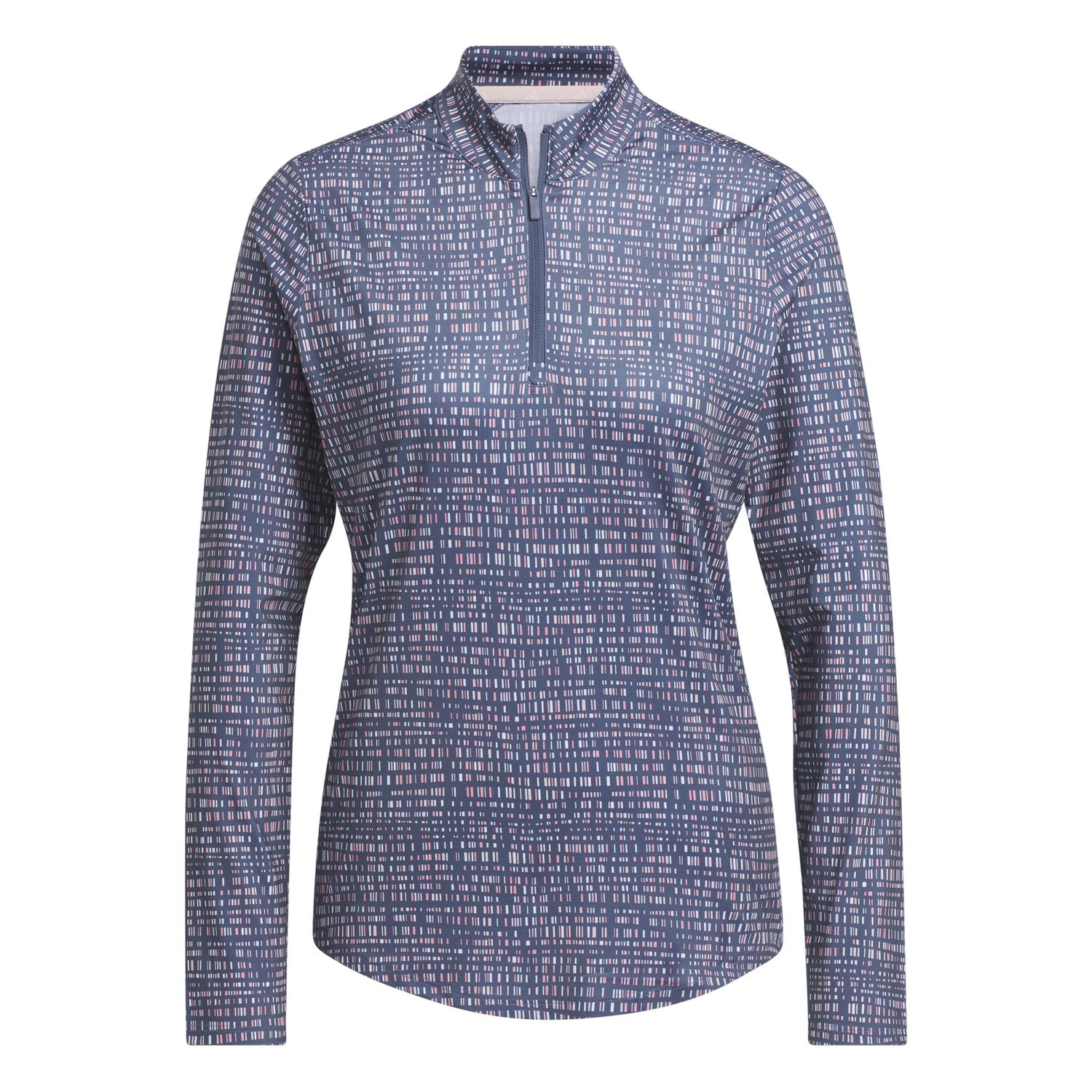 ADIDAS WOMENS ULTIMATE365 PRINTED 1/4 ZIP SWEATER 24, Color: PRELOVED INK, Size: XS