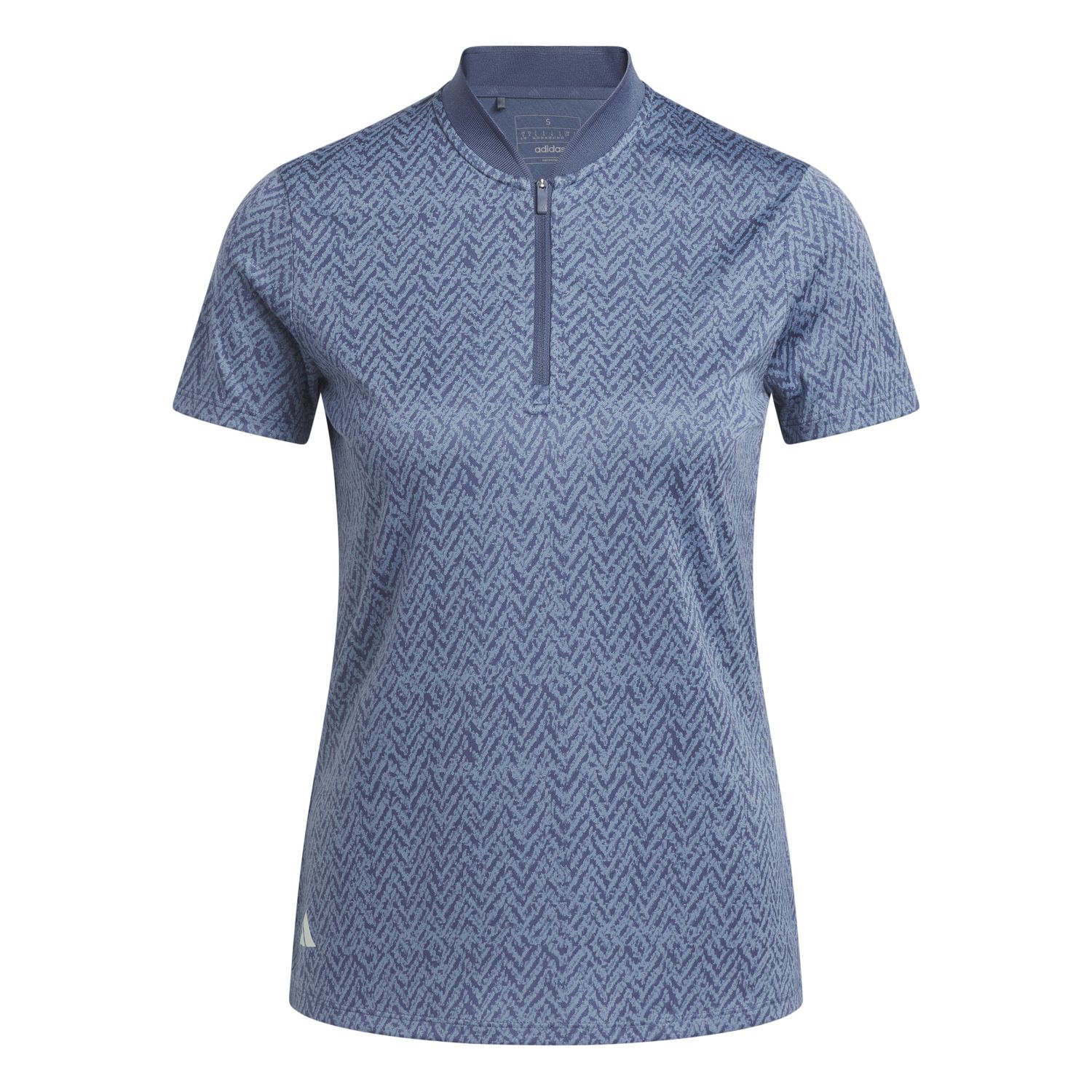ADIDAS WOMENS ULTIMATE365 JACQUARD SHORT SLEEVE POLO 24, Color: PRELOVED INK, Size: XS