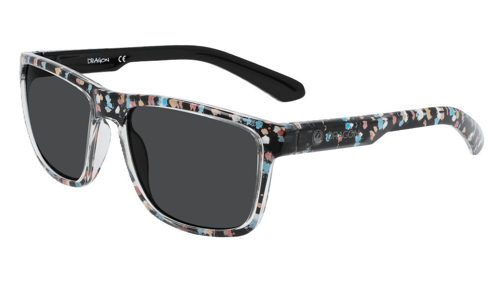 DRAGON UNISEX REED SUNGLASSES 24, Frame Color: BRYAN IGUCHI, Lens Color: LUMALENS SMOKE