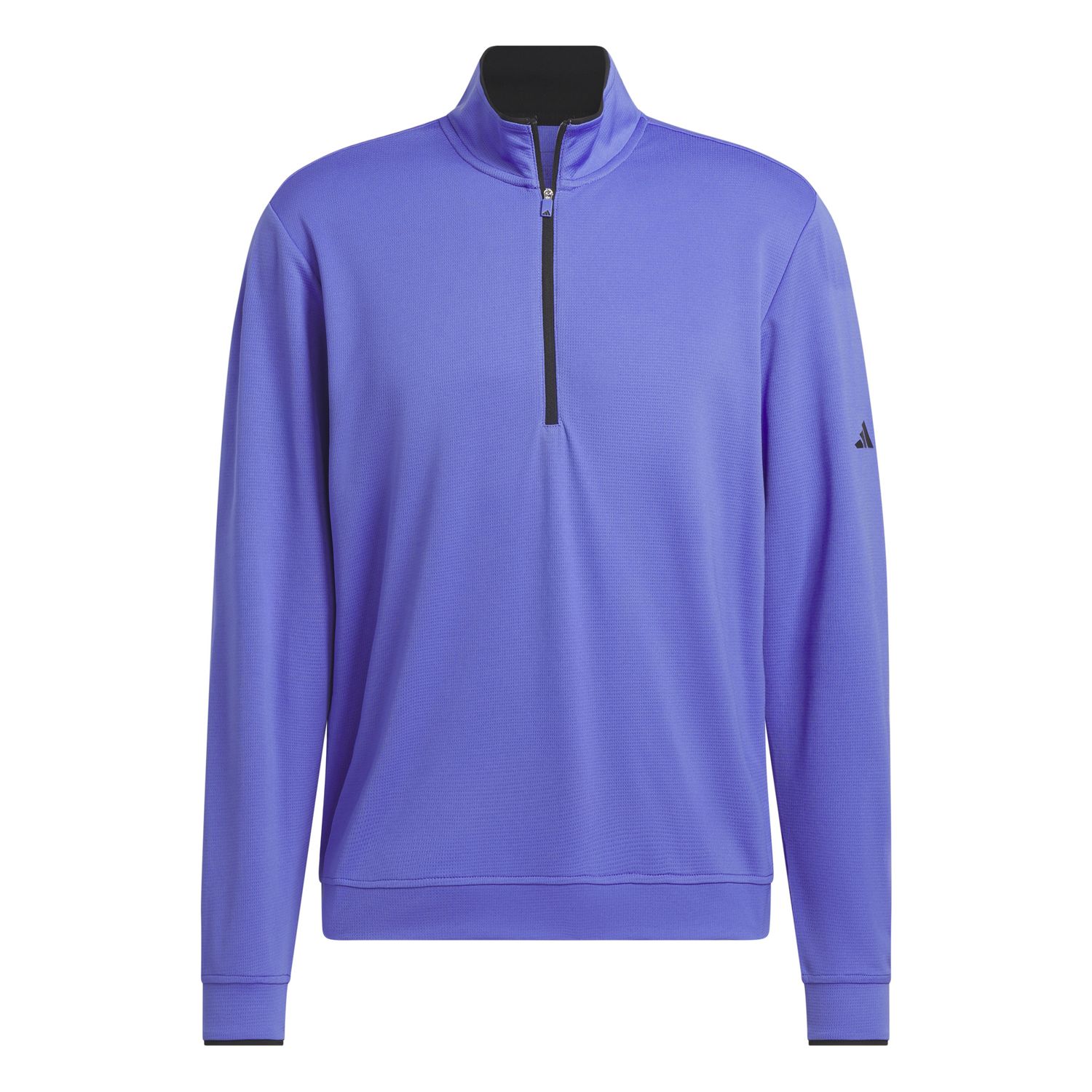 ADIDAS MENS LIGHTWEIGHT 1/4 ZIP SWEATER 24, Color: COBALT BLUE, Size: SMALL