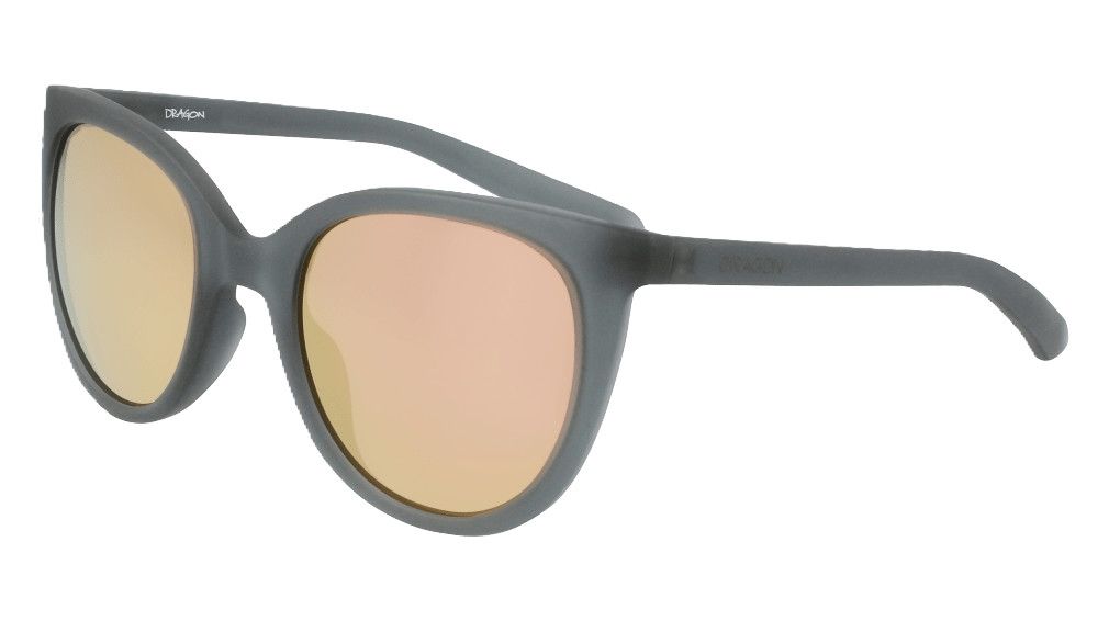 DRAGON UNISEX JUNIPER SUNGLASSES 25, Frame Color: MATTE CHARCOAL CRYSTAL, Lens Color: ROSE GOLD