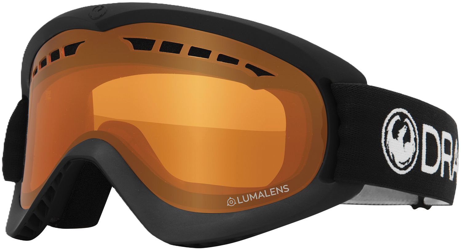 DRAGON UNISEX DX GOGGLES 24, Frame Color: BEECH BLACK, Lens Color: LUMALENS AMBER