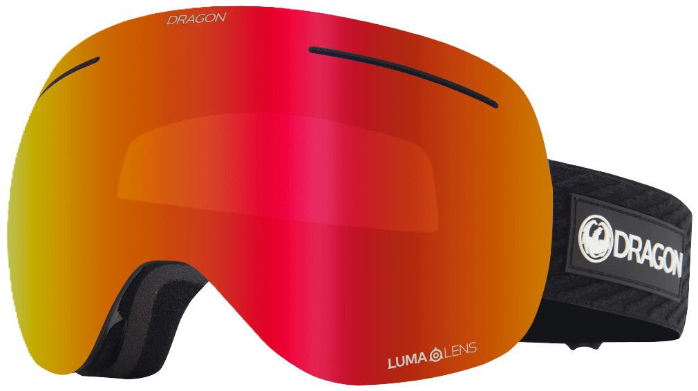 DRAGON UNISEX X1 ION GOGGLES 25, Frame Color: ICON RED, Lens Color: LUMALENS RED ION