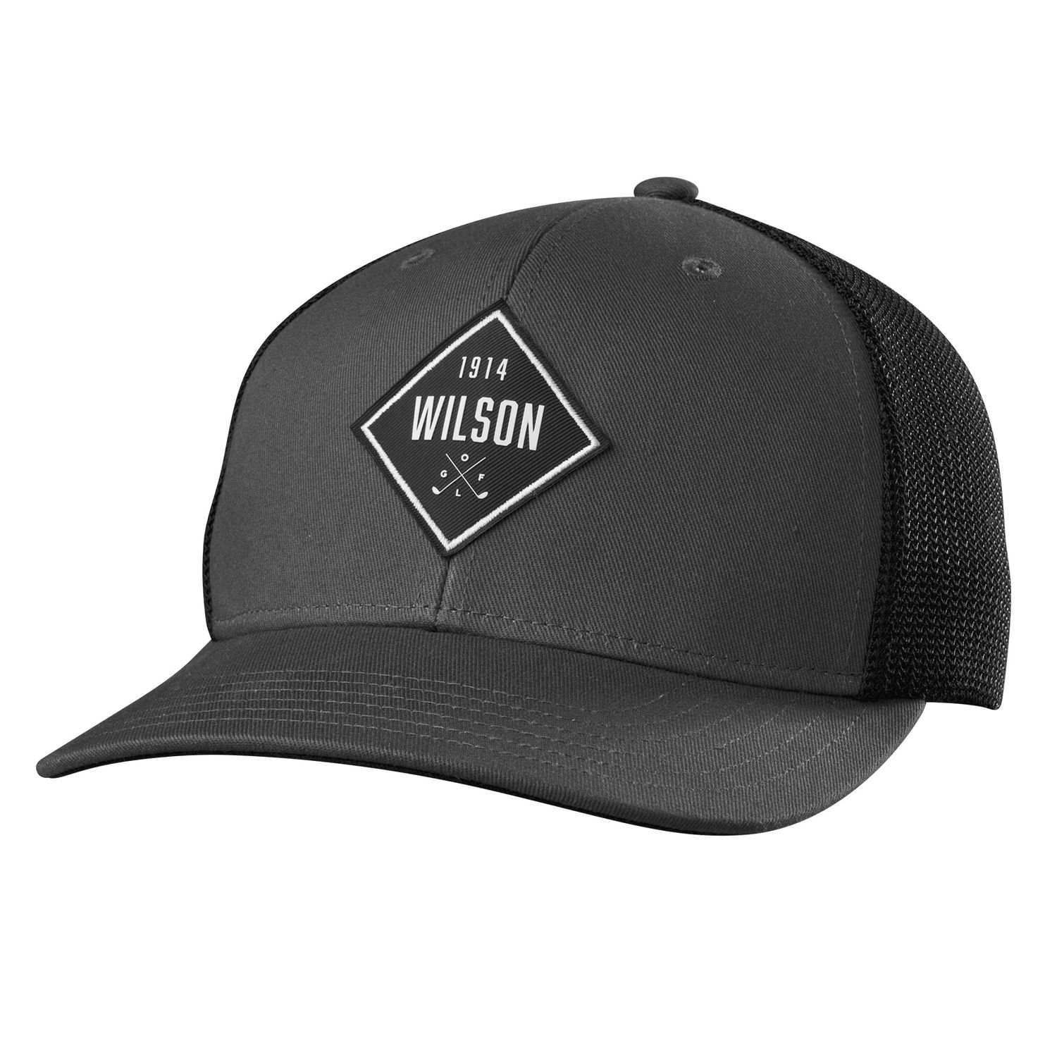 MAIN IMAGE OF WILSON MENS 1914 SNAPBACK HAT IN GREY/BLACK ADJUSTABLE WITH LIGHTWEIGHT FABRIC