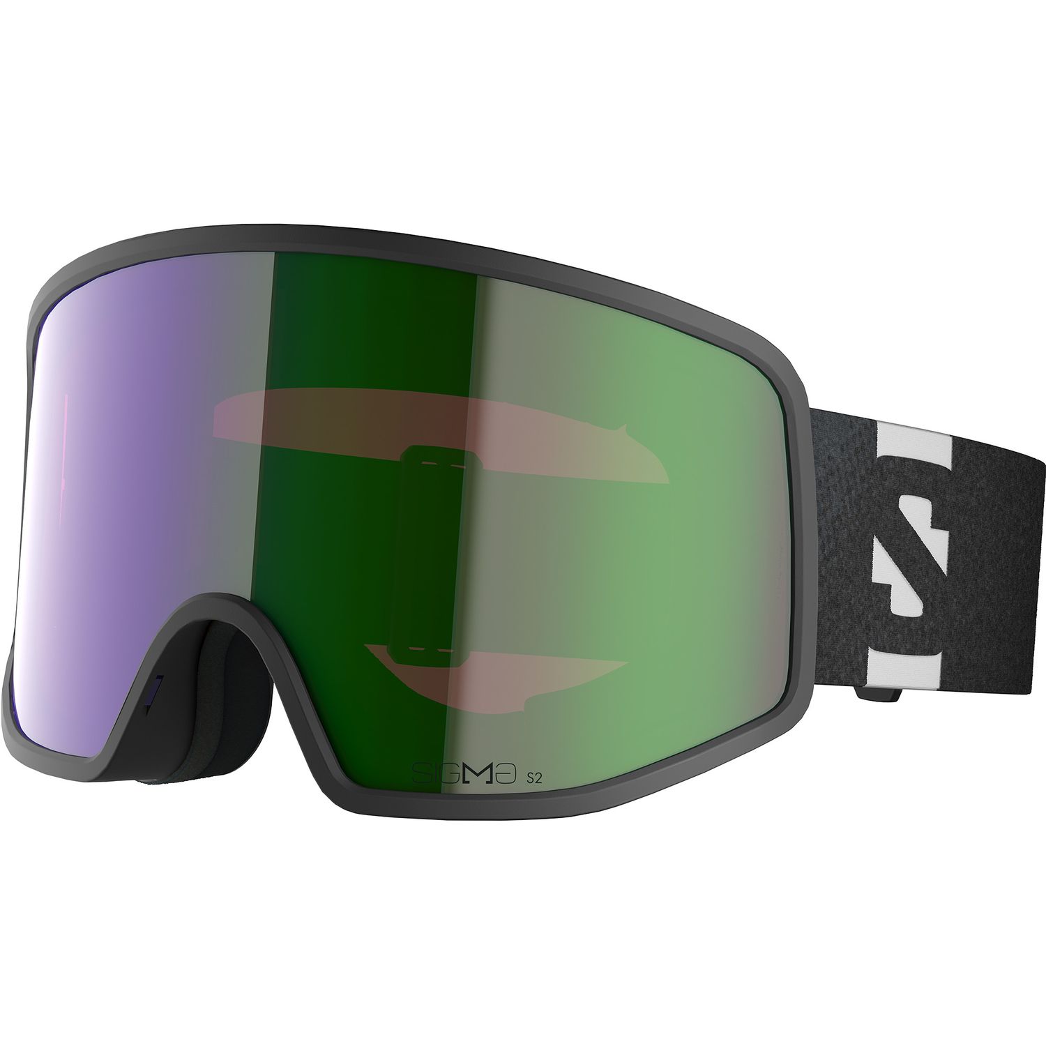 SALOMON UNISEX SENTRY PRO WITH EXTRA LENS GOGGLES 25, Frame Color: BLACK, Lens Color: SIGMA EMERALD/SIGMA LIGHT BLUE