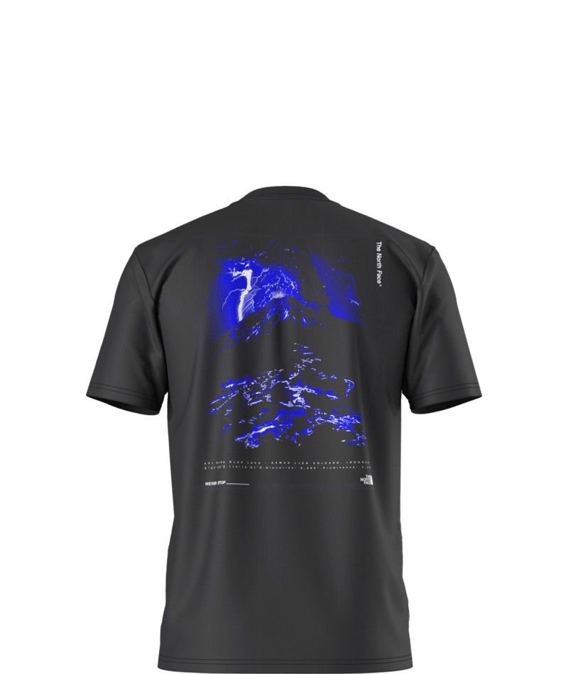 THE NORTH FACE MENS LAVA SHORT SLEEVE SHIRT 25, Color: TNF BLACK/LAVA, Size: SMALL