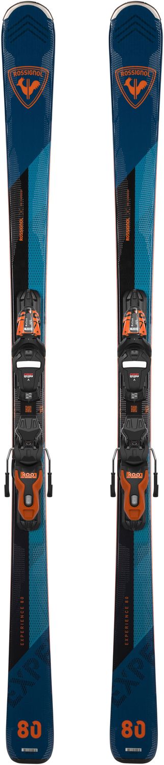 ROSSIGNOL MENS EXPERIENCE 80 CARBON XPRESS DOWNHILL SKIS 25, Color: BLUE/ORANGE/BLACK, Size: 166